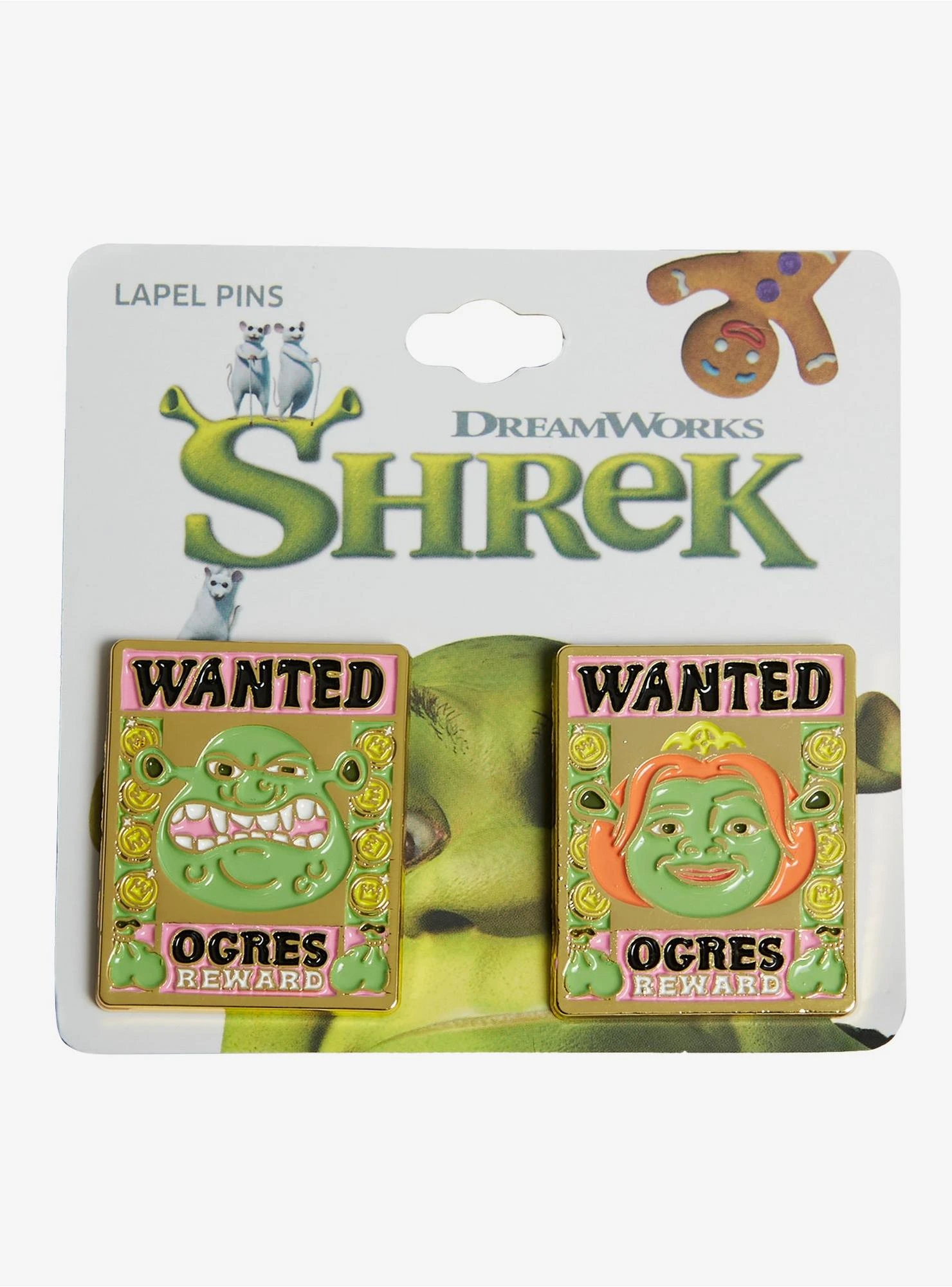 Shrek Fiona & Shrek Wanted Sign Enamel Pin Set - BoxLunch Exclusive 4 Shrek Fiona & Shrek Wanted Sign Enamel Pin Set - BoxLunch Exclusive - Image 2